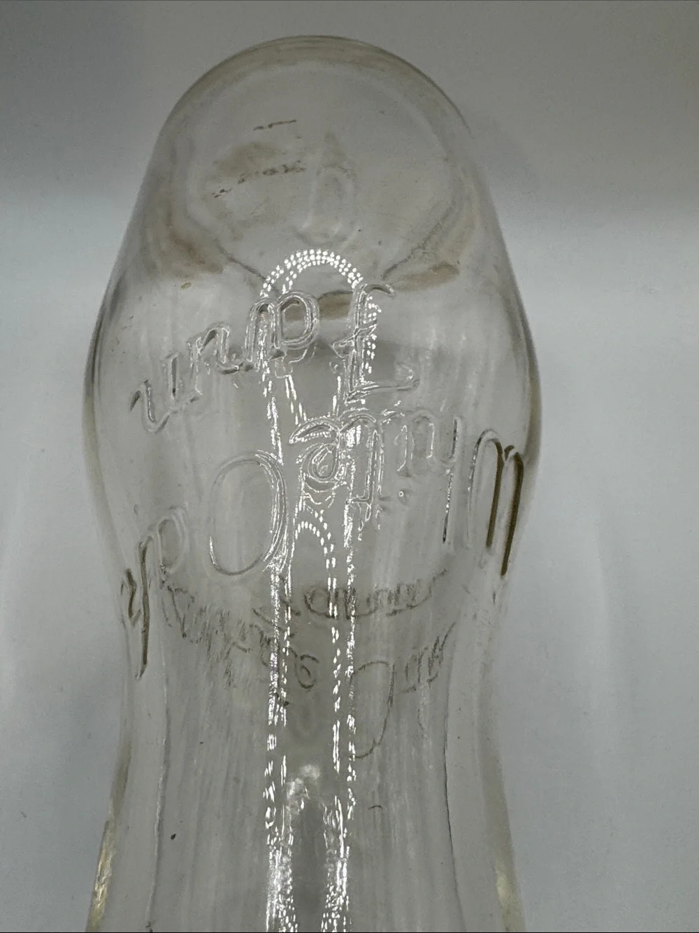 Vintage Clear “White Oak Farm” Glass Milk Bottle - Picture 9 of 9